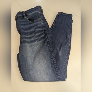 American Eagle Next Level Jeans Womens 12 Reg Blue Curvy Super Hi-Rise Jegging